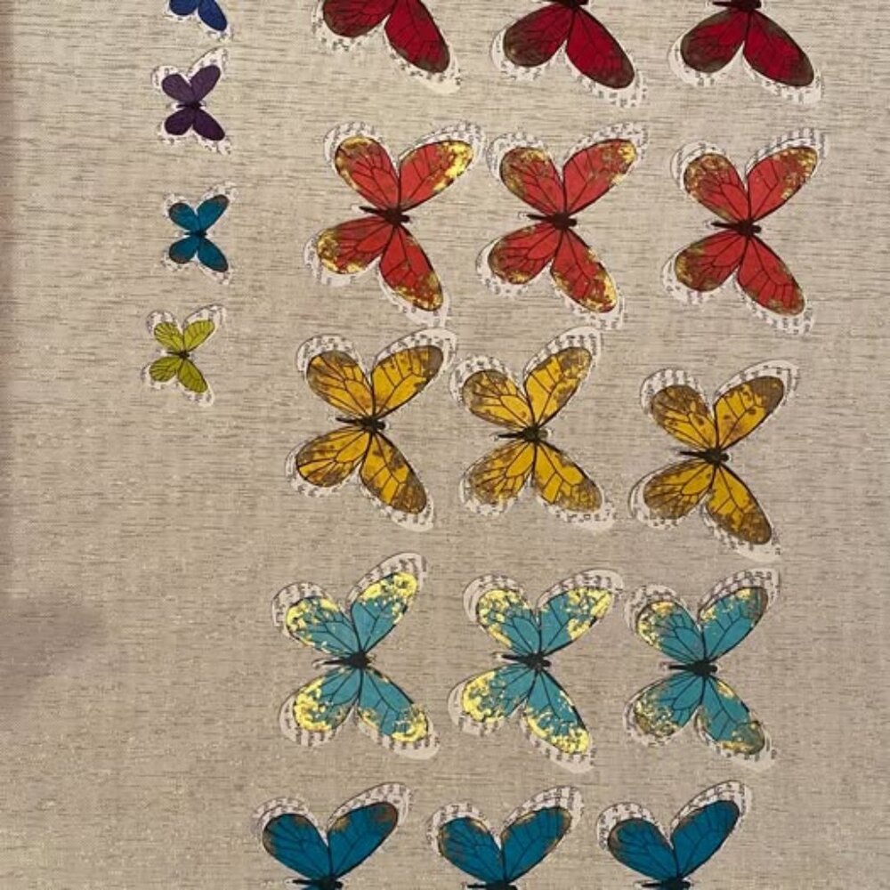 3D handmade paper butterflies with gold accents